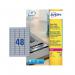 Avery Laser Label H/Duty 48 Per Sheet Silver (Pack of 960) L6009-20 AV13608