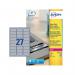 Avery Laser Label HDuty 27 Per Sheet Silver (Pack of 540) L6011-20 AV13610