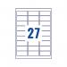 Avery Laser Label HDuty 27 Per Sheet Silver (Pack of 540) L6011-20 AV13610