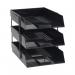 Avery Letter Tray Risers 118mm Black (4 Pack) 404B-118 AV13734