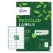 Avery Recycled Address Labels 16/Sheet White (Pack of 240) LR7162-15 AV14265