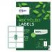 Avery Recycled Parcel Labels 8 Per Sheet White (Pack of 120) LR7165-15 AV14267