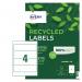 Avery Recycled Lever Arch Labels 4 Per Sheet White (Pack of 60) LR4761-15 AV14271