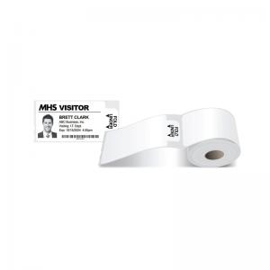 Avery Self-Adhesive Visitor Paper Badges Roll with Expiring Tabs