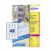 Avery Laser Mini Labels 22x12mm 48 Per Sheet Clear (1200 Pack) L7553-25 AV17780