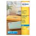 The photograph shows a pack of Avery Inkjet Address Labels, with 21 labels per sheet. The labels are clear, allowing for easy viewing of printed text or images. The pack contains 525 labels and is labeled as J8560-25 and AV17845.