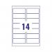 Avery Inkjet Address Labels 14 Per Sheet Clear (Pack of 350) J8563-25 AV17847