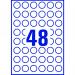 Avery Removable Labels Round 25mm White (Pack of 1200) L4850REV-25 AV21341