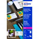 Avery Laser Business Cards Dbl-Sided Satin Wht (Pack of 250) C32016-25 AV24279
