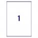 Avery Laser Labels Recycled 1 Per Sheet White (Pack of 100) LR7167-100 AV81509