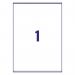 Avery Laser Labels Recycled 1 Per Sheet White (Pack of 100) LR7167-100 AV81509