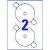Avery Glossy Colour Full Face CDDVD Laser Labels 2 Per Sheet (Pack of 25) L7760-25 AV98787