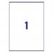 Avery Inkjet Label 199.6x289.1mm 1 Per Sheet Wht (Pack of 100) J8167-100 AVJ8167