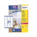 Avery Ultragrip Laser Address Labels QuickPEEL 63.5x38.1mm 21 Per Sheet White (2100 Pack) L7160-100 AVL7160