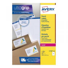 Avery Ultragrip Laser Labels 199.6x143.5mm Wht (Pack of 200) L7168-100 AVL7168