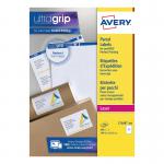 The photo shows a pack of 200 Avery Ultragrip Laser Labels, with dimensions of 199.6x143.5mm, in a clean white color. The labels are neatly stacked and ready to be used for labeling and organizing. The pack is clearly labeled as Avery brand and for use with laser printers.