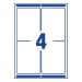 Avery Ultragrip Laser Labels 139x99.1mm White (Pack of 400) L7169-100 AVL7169