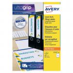 Avery Laser Inkjet Lever Arch Labels 200x60mm Wht (Pack of 100) L7171-25 AVL7171