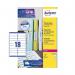 Avery Laser Ring Binder Label 100mmx30mm 18 Per Sheet White (Pack of 450) L7172-25 AVL7172