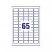 Avery Laser Mini Labels 38x21mm 65 Per Sheet Clear (Pack of 1625) L7551-25 AVL7551
