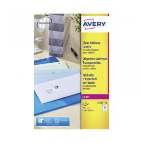 Avery Laser Labels 99.1x38.1 14 Per Sheet Clear (Pack of 350) L7563S AVL7563S