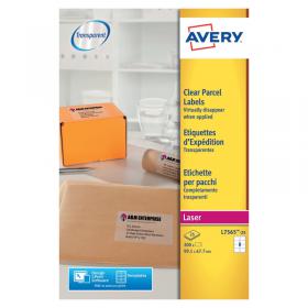 Avery Laser Label 99.1x67.7mm 8 Per Sheet Clear (Pack of 200) L7565-25 AVL7565S