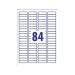 Avery Laser Labels 46x11.11mm 84 Per Sheet White(Pack of 2100)L7656-25 AVL7656