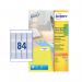 Avery Laser Labels 46x11.11mm 84 Per Sheet White (Pack of 2100)L7656-25 AVL7656