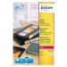 The Avery CD and Media labels are small, white labels measuring 72x21.1 mm. The pack contains 600 labels for labeling mini data cartridges.