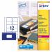 Avery Video Face Label 76x46mm 12 Per Sheet White(Pack of 300)L7671-25 AVL7671
