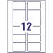 Avery Video Face Label 76x46mm 12 Per Sheet White(Pack of 300)L7671-25 AVL7671