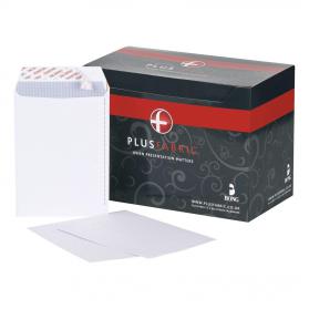 Plus Fabric Envelopes PEFC Pocket Peel & Seal 120gsm C5 229x162mm White Ref B26139 Pack of 500 B26139