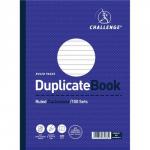 Challenge Duplicate Book Carbonless Ruled 100 Sets 248x187mm Ref 100080411 [Pack 3] B63038