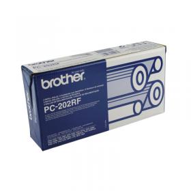 Brother PC-202RF Thermal Transfer Ribbon Refill Black (Pack of 2) PC202RF BA05406