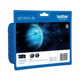 Brother LC1280XLBK Inkjet Cartridge Twinpack High Yield Black LC1280XLBKBP2 BA56260