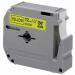 Brother P-Touch Labelling Tape 12mmx8m Black on Yellow Blister MK631BZ BA62516