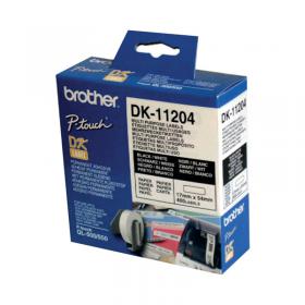 Brother Black on White Paper Multi Purpose Labels (Pack of 400) DK11204 BA62816