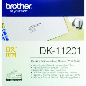 Brother Black on White Paper Standard Address Labels (Pack of 400) DK11201 BA62988