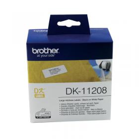 Brother Black on White Paper Large Address Labels (Pack of 400) DK11208 BA62989