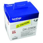 Brother Continuous Film Labelling Tape 62mm x 15.24m Black on Yellow DK22606 BA63000