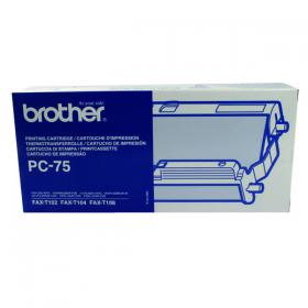 Brother PC-75 Thermal Transfer Ink Ribbon Black PC75 BA63071