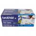 The photograph captures a vibrant blue Brother TN-130C toner cartridge against a white background. The sleek design and compact size of the cartridge reflects its efficiency and advanced technology. The Brother logo is printed boldly on the side of the cartridge, highlighting its brand reputation and quality.