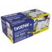 The picture shows a vibrant yellow Brother TN-135Y toner cartridge with the label and brand name clearly visible. The durable plastic cartridges stand out against a white background, showcasing their high-quality design and compatibility with Brother printers.