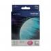 In the image, there is a box of Brother ink cartridges in bright magenta color. The label reads LC970M Inkjet Cartridge and Brother is written in bold letters. The cartridges are neatly stacked with the top one slightly angled. The packaging appears clean and professional.