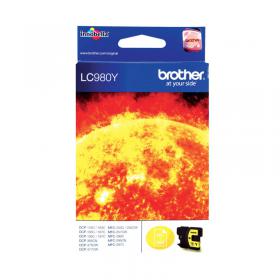 Brother LC980Y Inkjet Cartridge Yellow LC980Y BA65965