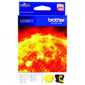 Brother LC980Y Inkjet Cartridge Yellow LC980Y BA65965