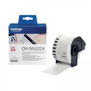 Brother Continuous Non-Adhesive Paper Roll Black on White 54mm