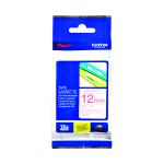 Brother P-Touch 12mm Red On Clear Labelling Tape TZE132 BA68484
