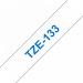 Brother TZe P-Touch Labelling Tape 12mm x 8m Blue on Clear TZE133 BA68487