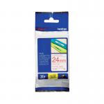 The P-Touch Brother Laminated Labels feature the classic red on white design and come in a 24mm x 8m size. The TZe Lam Tape Cassette ensures high-quality labeling for a variety of surfaces, making it a versatile choice for all your labeling needs.
